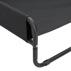 MAISON EXCLUSIVE - Lit surélevé pour chien anthracite tissu oxford et acier