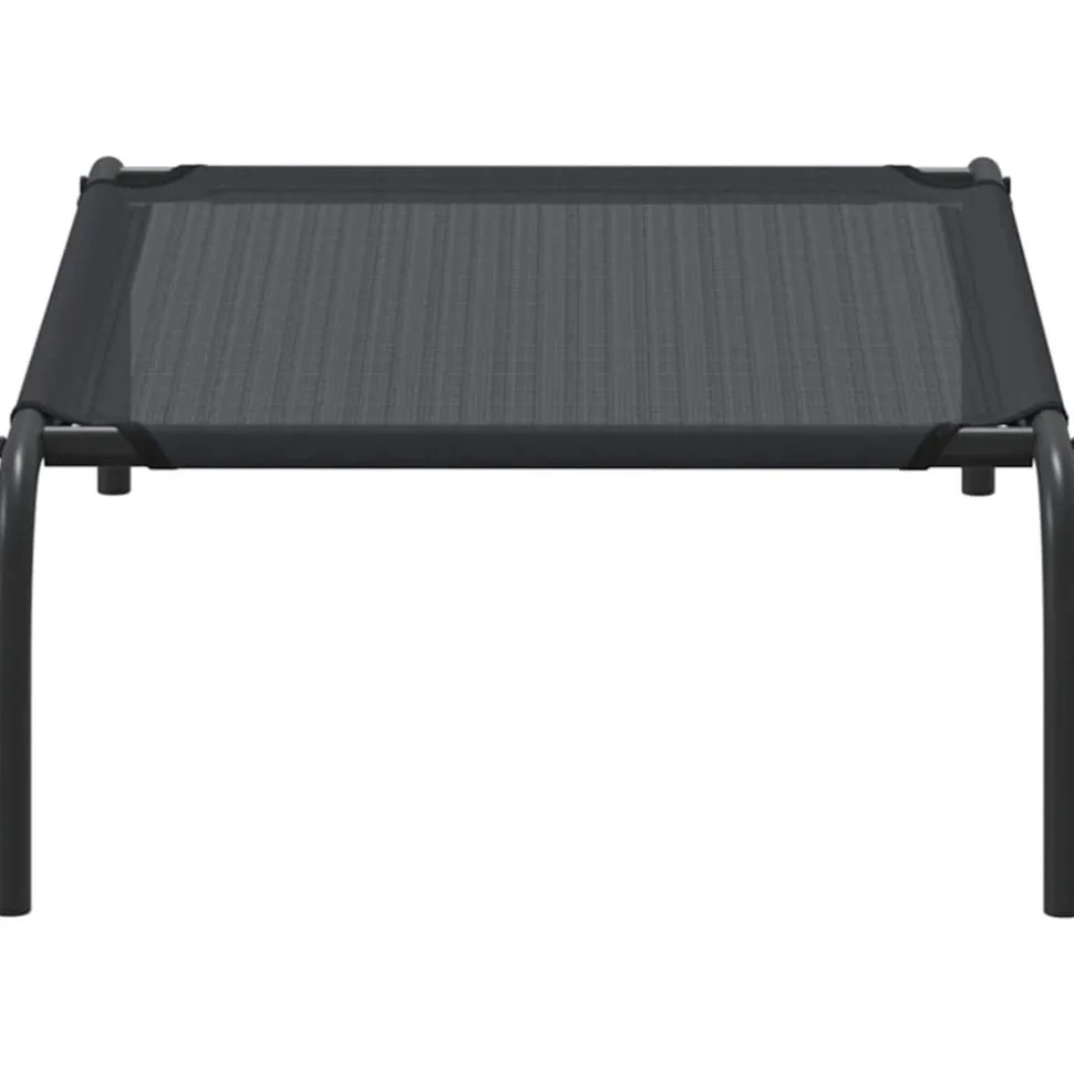 MAISON EXCLUSIVE - Lit surélevé pour chien noir s textilène