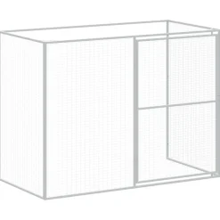 MAISON EXCLUSIVE - Niche pour chien avec cour anthracite 214x1273x181 cm