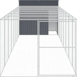 MAISON EXCLUSIVE - Niche pour chien avec cour anthracite 214x865x181 cm