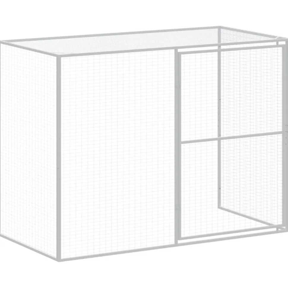 MAISON EXCLUSIVE - Niche pour chien avec cour anthracite 214x457x181 cm