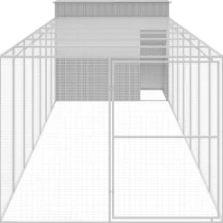MAISON EXCLUSIVE - Niche pour chien avec cour gris clair 214x865x181 cm