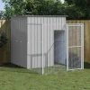 MAISON EXCLUSIVE - Niche pour chien avec cour gris clair 165x251x181 cm