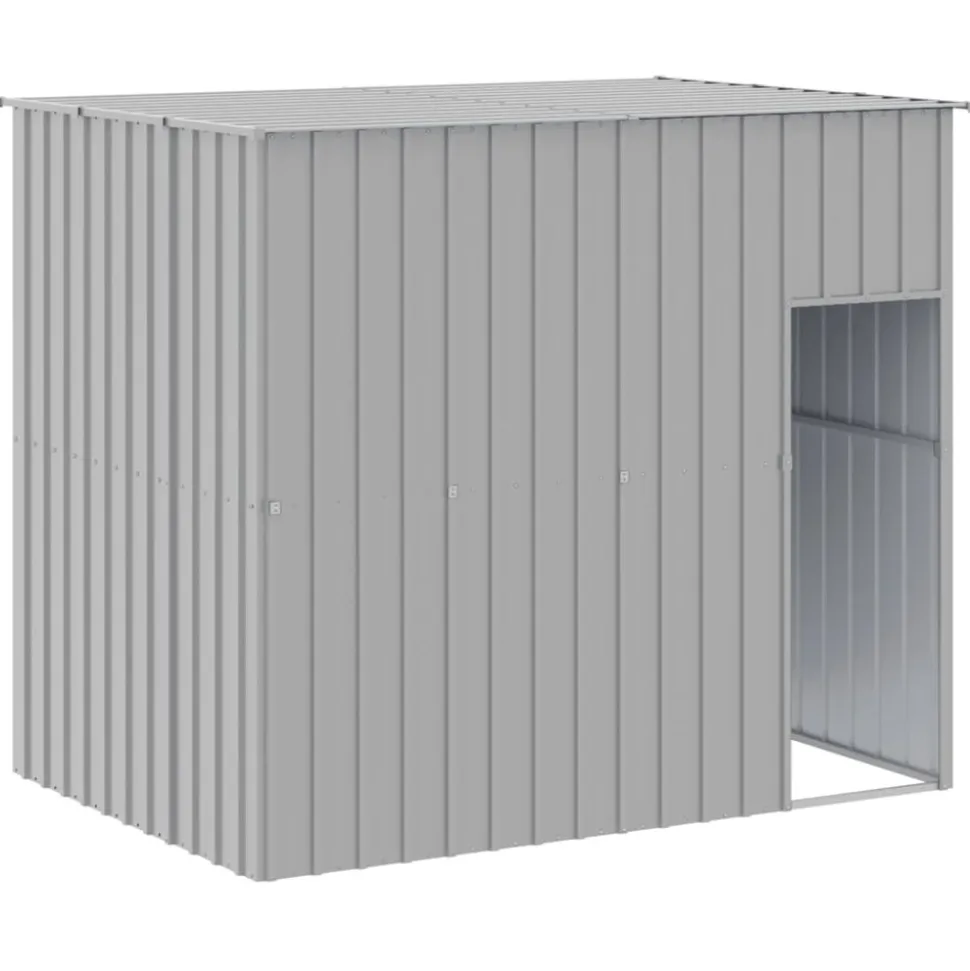 MAISON EXCLUSIVE - Niche pour chien avec cour gris clair 214x457x181 cm