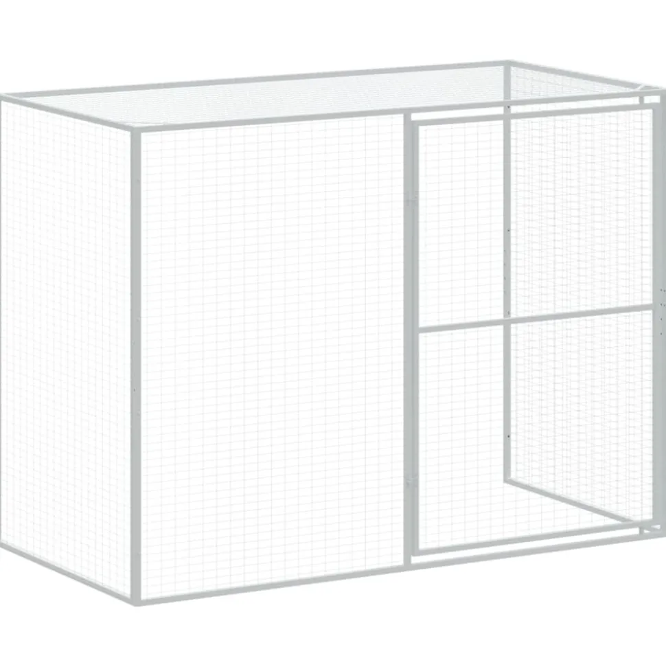 MAISON EXCLUSIVE - Niche pour chien avec cour gris clair 214x457x181 cm