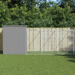 MAISON EXCLUSIVE - Niche pour chien avec cour gris clair 214x1273x181 cm