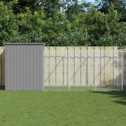 MAISON EXCLUSIVE - Niche pour chien avec cour gris clair 165x1271x181 cm