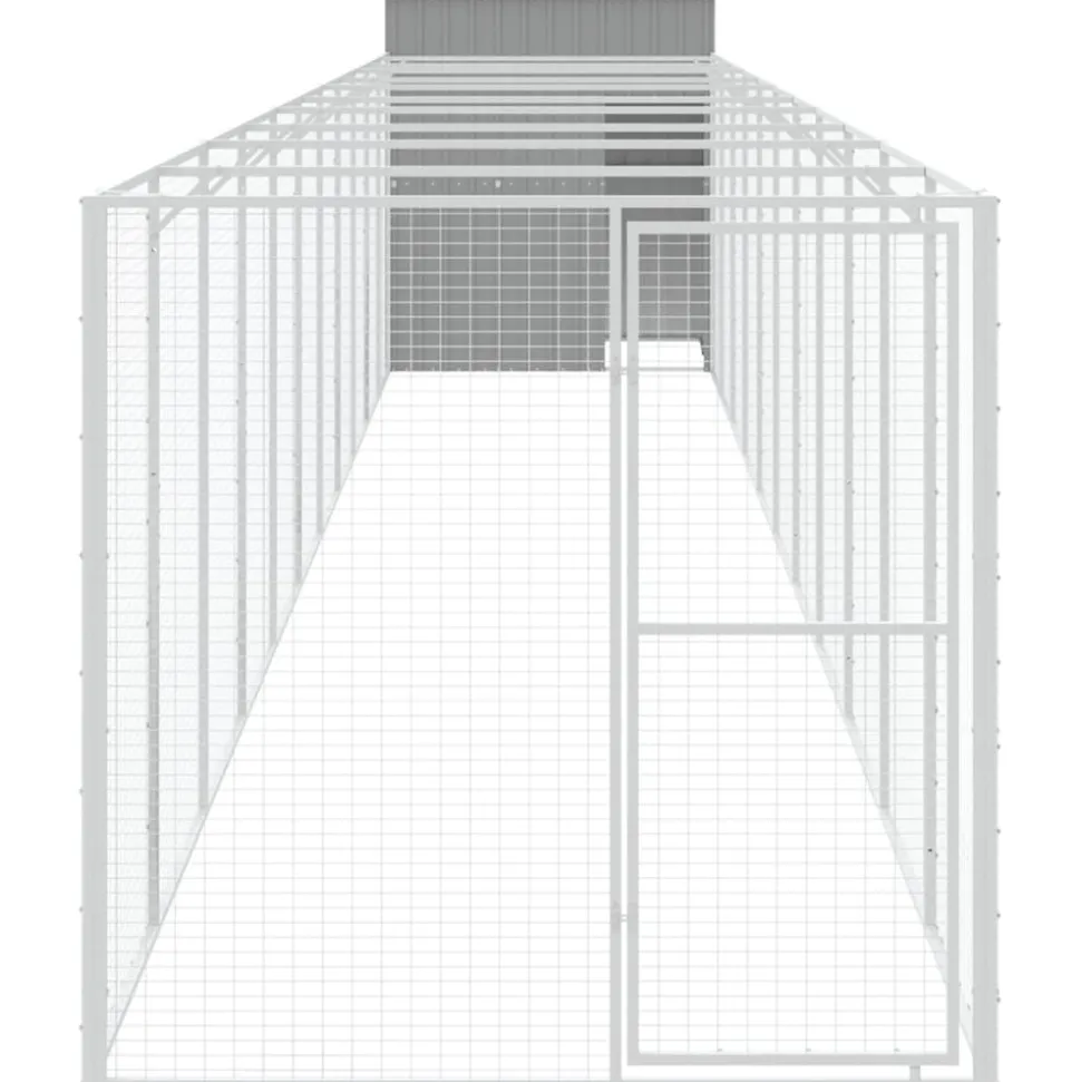 MAISON EXCLUSIVE - Niche pour chien avec cour gris clair 165x1271x181 cm