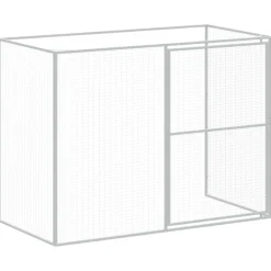 MAISON EXCLUSIVE - Niche pour chien avec cour gris clair 214x253x181 cm