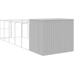 MAISON EXCLUSIVE - Niche pour chien avec cour gris clair 214x661x181 cm