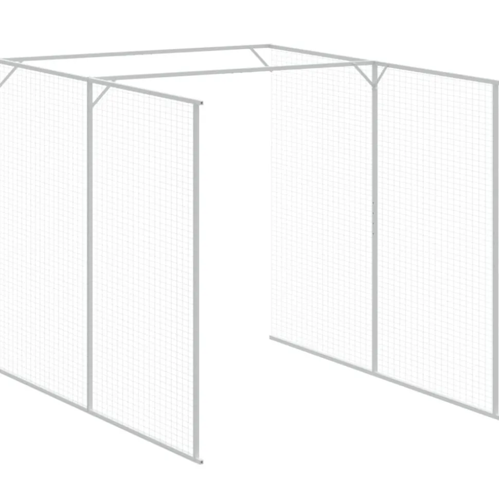 MAISON EXCLUSIVE - Niche pour chien avec cour gris clair 165x1067x181 cm