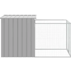 MAISON EXCLUSIVE - Niche pour chien avec cour gris clair 110x201x110 cm