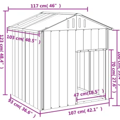 MAISON EXCLUSIVE - Niche pour chien avec toit anthracite acier galvanisé