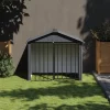 MAISON EXCLUSIVE - Niche pour chien avec toit noir 117x103x102 cm acier galvanisé