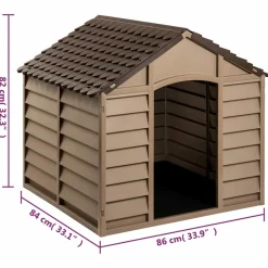 MAISON EXCLUSIVE - Niche pour chien marron 86x84x82 cm polypropylène