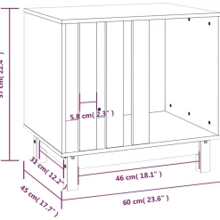 MAISON EXCLUSIVE - Niche pour chien 60x45x57 cm bois de pin massif