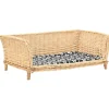 MAISON EXCLUSIVE - Panier pour chiens avec coussin 90x54x35 cm saule naturel