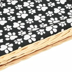 MAISON EXCLUSIVE - Panier pour chiens avec coussin 90x54x35 cm saule naturel
