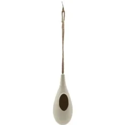 Mangeoire oiseaux bambou (goutte blanc)