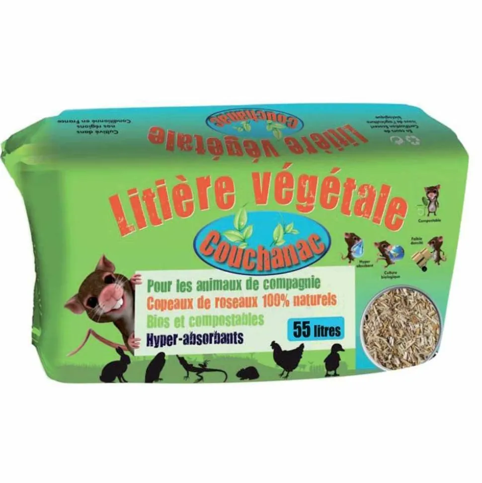 MISCANTHUS GREEN CARE - Litière pour cochon d'Inde, hamster, lapin nain - 55 litres