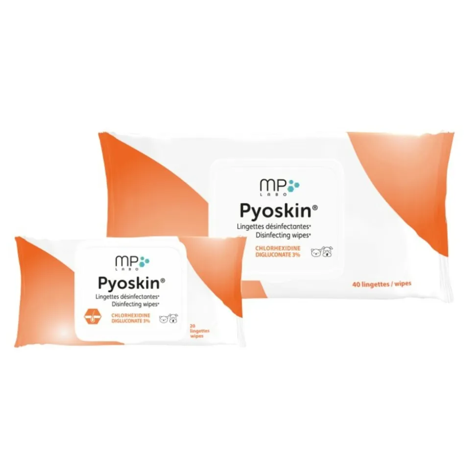 MP LABO - Pyoskin wipes - lingettes désinfectantes - mp labo 40 lingettes