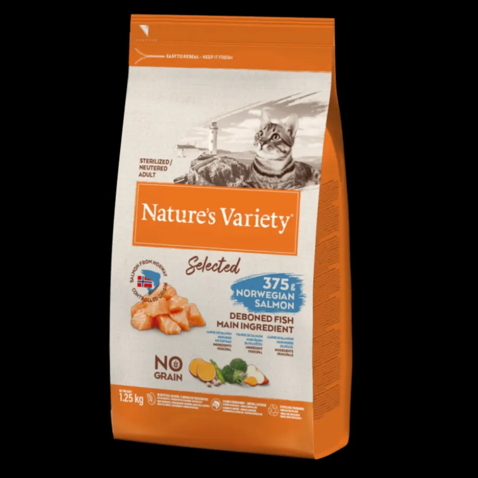 NATURE'S VARIETY - Croquette chat - selected sterilise - saumon norvegien - nature's variety 3 kg