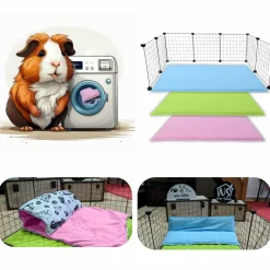 NEO SOLVO - Coussin polaire pour cochon d'inde et lapin - 30 x 26 cm - absorbant et confortable