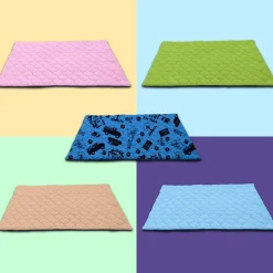 NEO SOLVO - Lot de 4 - tapis qui remplace la litière pour cochon d'inde et lapin - absorbant, imperméable, passe en machine 105 x 105 cm