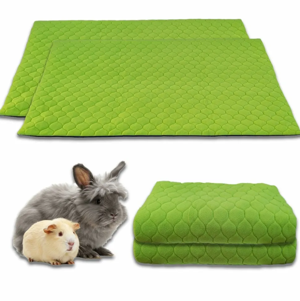NEO SOLVO - Lot de 2 - tapis qui remplace la litière pour cochon d'inde et lapin - absorbant, imperméable, passe en machine 140 x 70 cm