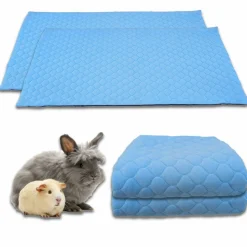 NEO SOLVO - Lot de 2 - tapis qui remplace la litière pour cochon d'inde et lapin - absorbant, imperméable, passe en machine 120 x 60 cm