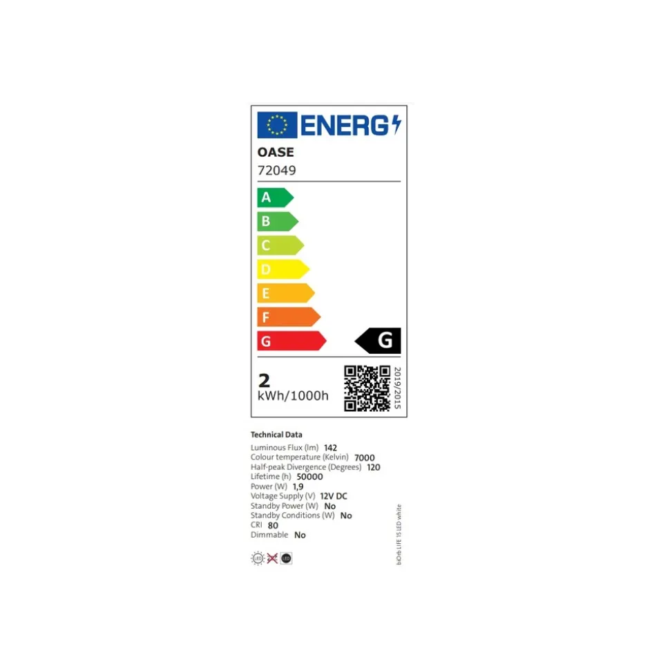 Oase aquarium 15l led contours blanc - life 15 led white
