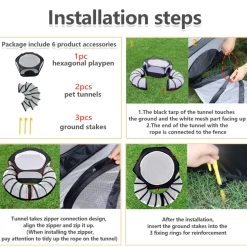 Parc pliable pour animaux de compagnie mcboson tente de jeu pour petits animaux