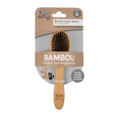 PARIS PRIX - Brosse de toilettage bambou