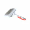 PARIS PRIX - Brosse de toilettage "rétractable" 17cm blanc