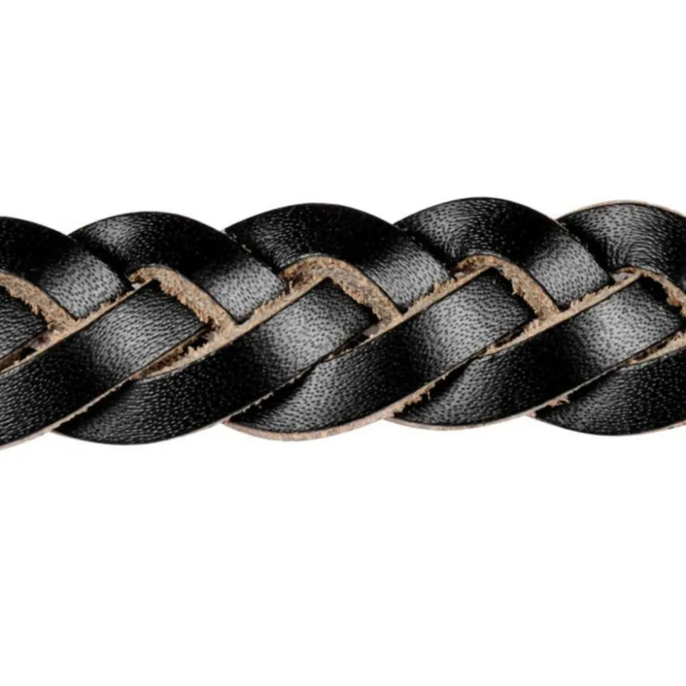 PARIS PRIX - Collier pour chien réglable "tressé" 30-45cm noir