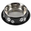 PARIS PRIX - Gamelle antidérapante chien & chat "pattes" 21cm noir