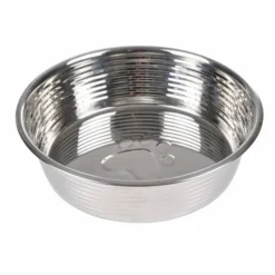 PARIS PRIX - Gamelle pour chien & chat "antidérapant" 21cm argent