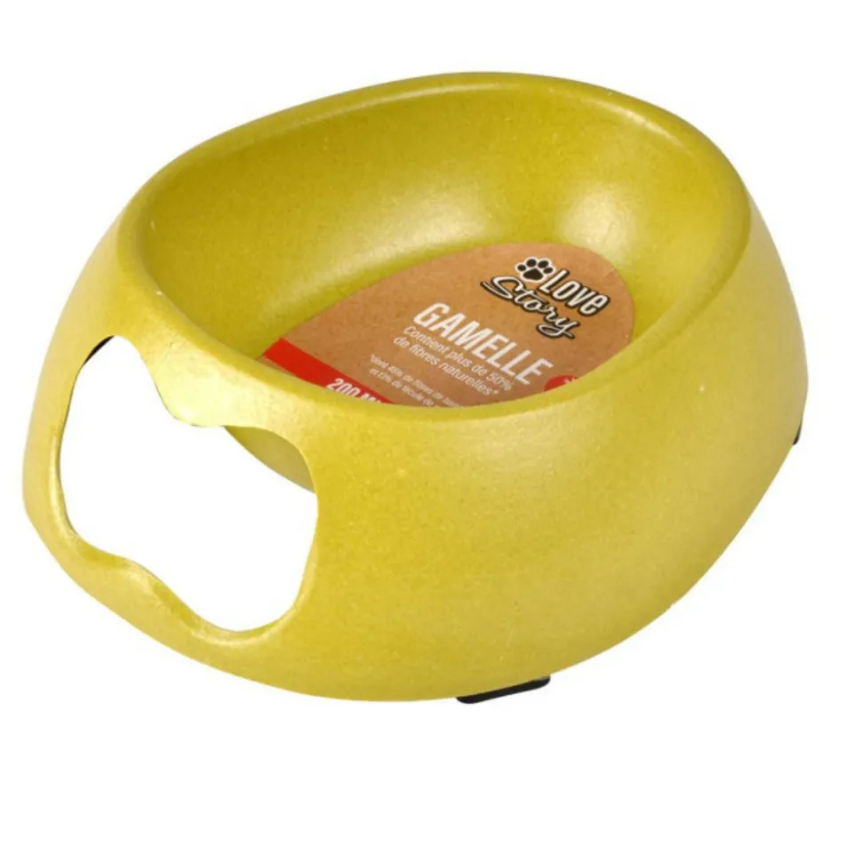 PARIS PRIX - Gamelle pour chien & chat "bambou" 16cm vert