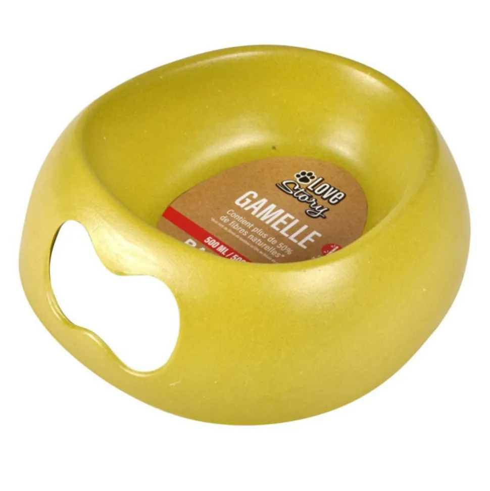 PARIS PRIX - Gamelle pour chien & chat "bambou" 22cm vert