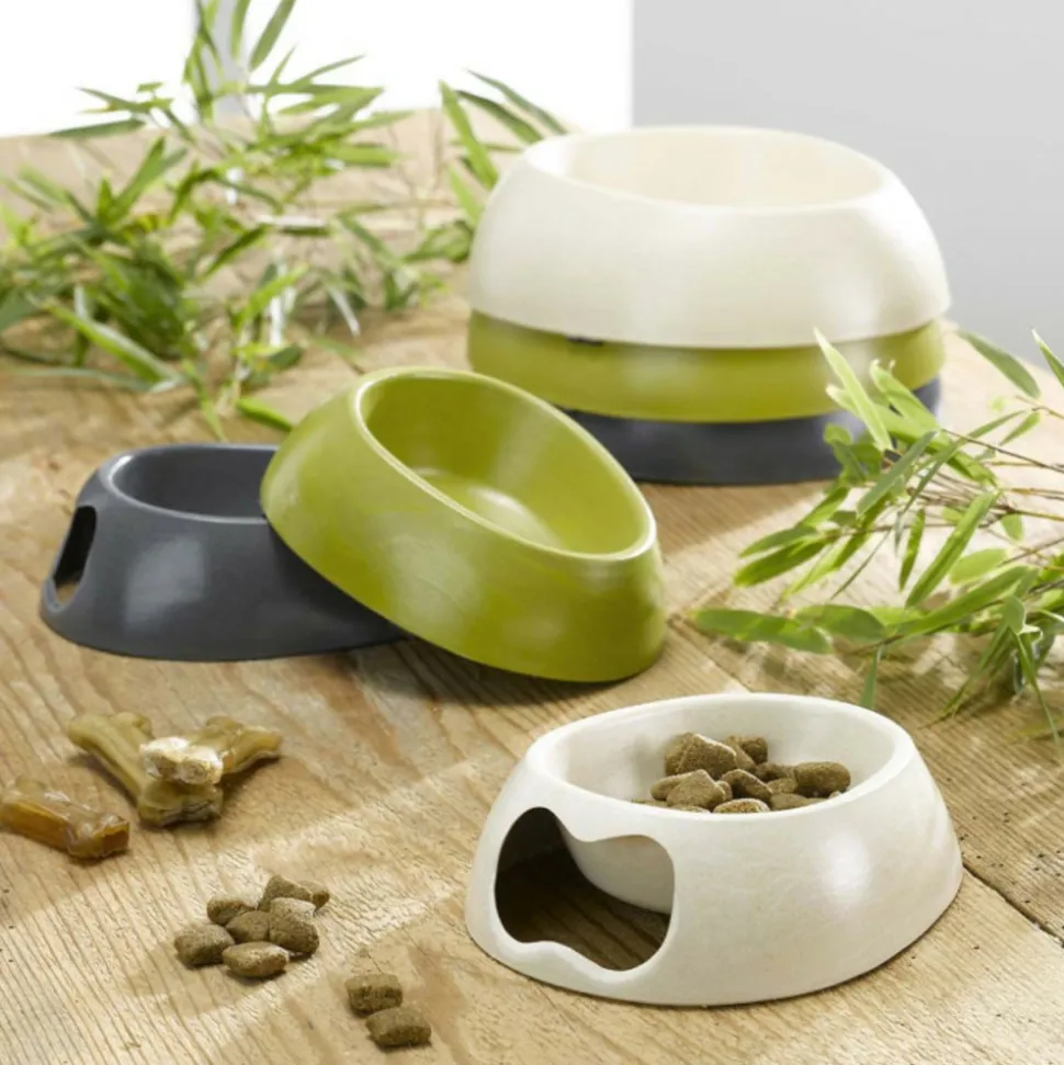 PARIS PRIX - Gamelle pour chien & chat "bambou" 22cm vert