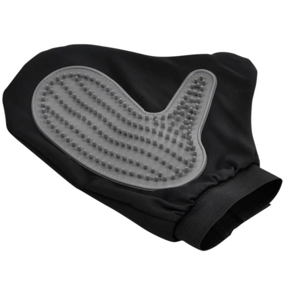 PARIS PRIX - Gant de brossage pour chien & chat "1 face" 24cm noir