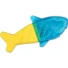 PARIS PRIX - Jouet pour chien givré "requin" 18cm bleu & jaune