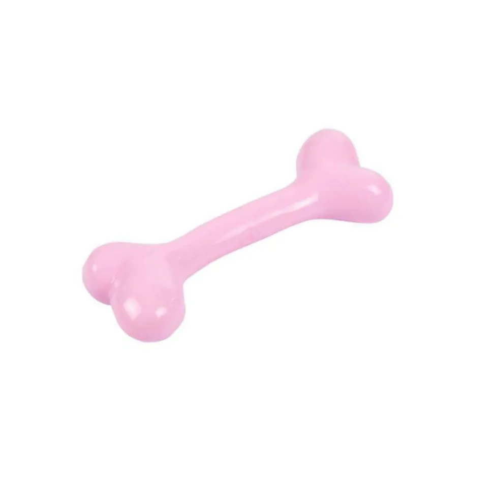 PARIS PRIX - Jouet pour chien os "puppy" 14cm rose