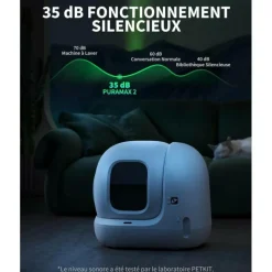 PETKIT - Puramax 2 robot litière automatique pour chat + entrée surélevée amovible