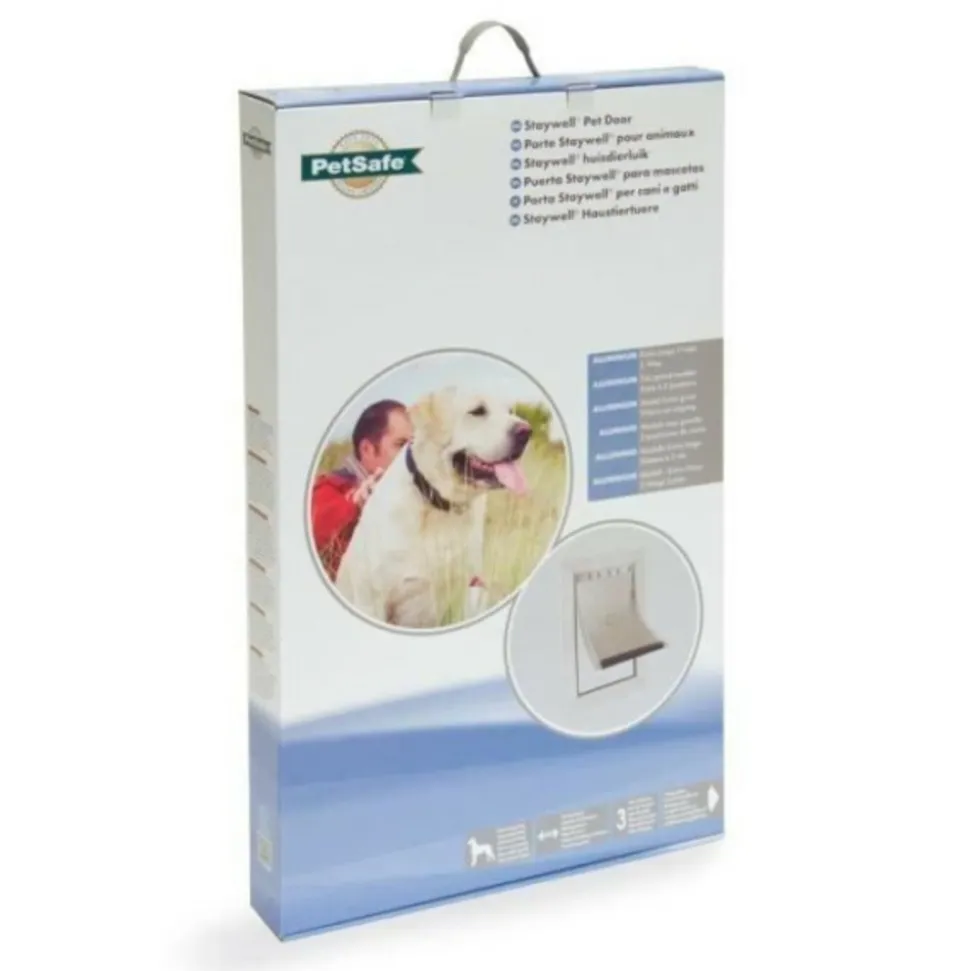 PETSAFE - - chatiere staywell résistante en aluminium pour gros chien , avec systeme de verrouillage, robuste, isolante - taille