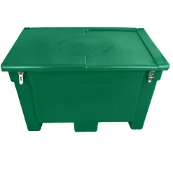 PLAST'UP ROTOMOULAGE - Bac de stockage de denrées animales/multi-usages 200l avec grenouillères