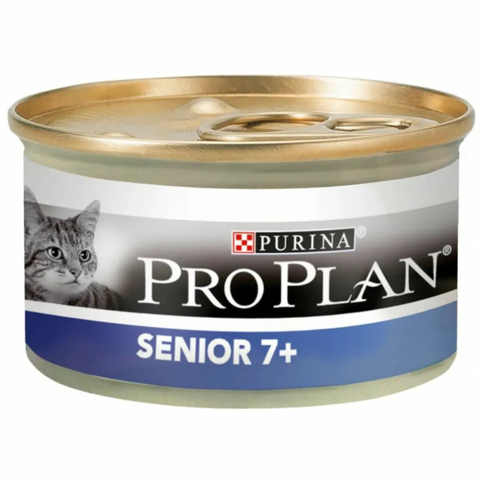 PROPLAN - Patee chat adult 7+ mousse thon - purina proplan 24*85 g