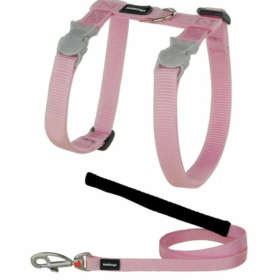 RED DINGO - Ensemble harnais et laisse red dingo chats basic rose