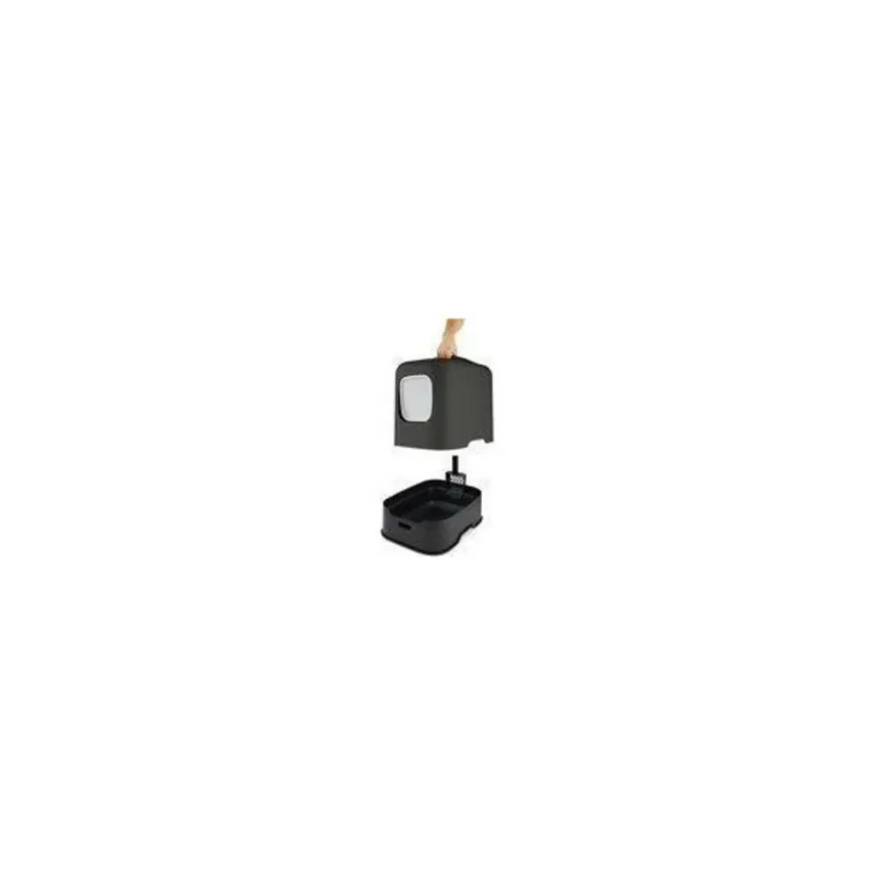 ROTHO MYPET - Maison toilette biala - filtre anti odeur - récyclé et recyclable - noir