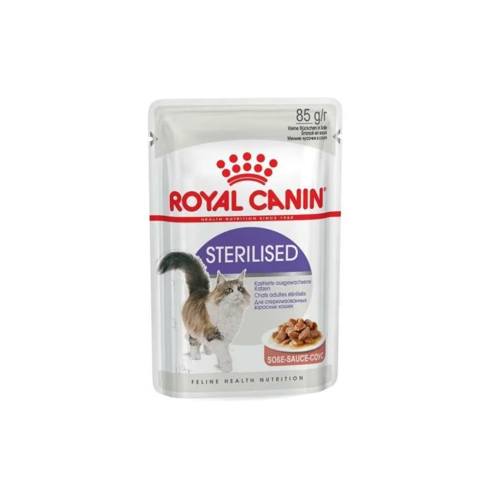 ROYAL CANIN - Bouchées sauce chat stérilisé de 1 à 7 ans Sterilised 12x85g